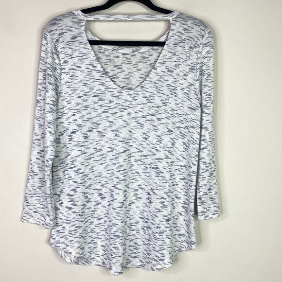 LOFT Space Dye Knit Tee Women's Size Small - Picture 2 of 6